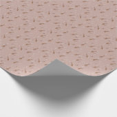 Alto Saxophone Pattern on Coral Pink Cadeaupapier (Hoek)