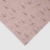 Alto Saxophone Pattern on Light Rose Pink Tissuepapier (Detail)
