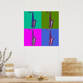 Alto Saxophone Pop Art Poster (Keuken)