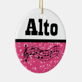 Alto Singer Choir Music Keramisch Ornament (Rechts)