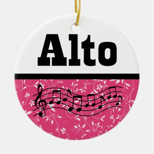 Alto Singer Choir Music Keramisch Ornament (Voorkant)