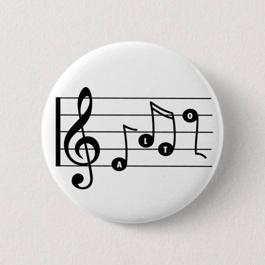 Alto Singer Musical Button (Voorkant)