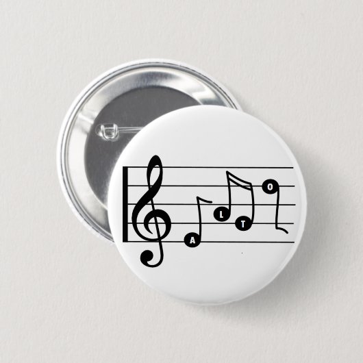 Alto Singer Musical Button (Voorkant /achterkant)