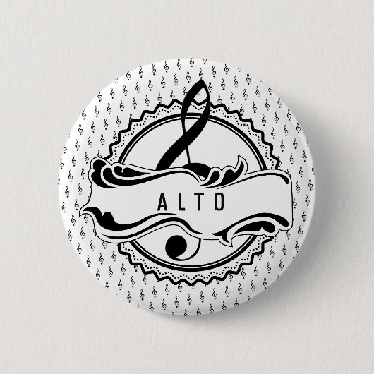 Alto Singer Musical Note Button (Voorkant)