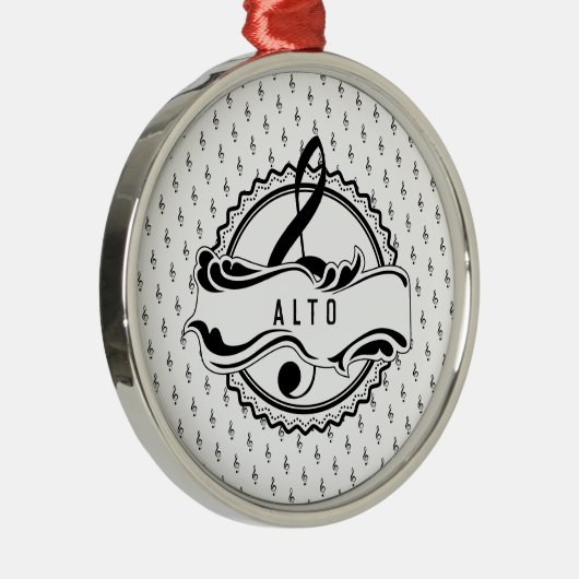 Alto Singer Musical Note Ornament (Rechts)