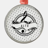 Alto Singer Musical Note Ornament (Voorkant)