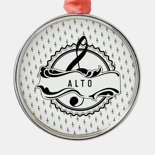 Alto Singer Musical Note Ornament (Voorkant)