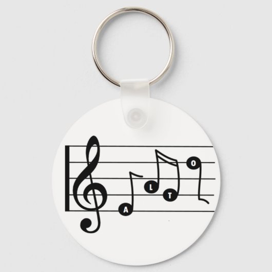 Alto Singer Musical Sleutelhanger (Voorkant)