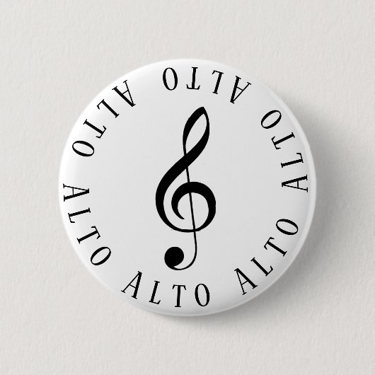 Alto Singer Treble Clef Button (Voorkant)