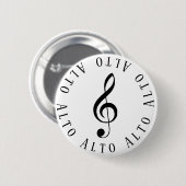 Alto Singer Treble Clef Button (Voorkant /achterkant)
