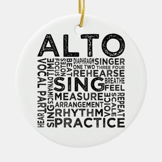 Alto Typografie Keramisch Ornament (Voorkant)