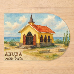 Alto Vista Aruba aquarel Acryl Uitnodigingen
