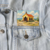 Alto Vista Aruba aquarel Button (Insitu)