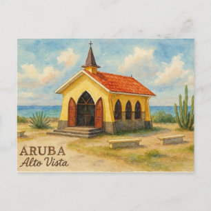 Alto Vista Aruba aquarel Feestdagenkaart