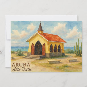 Alto Vista Aruba aquarel Kaart