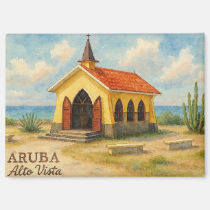 Alto Vista Aruba aquarel Magneet