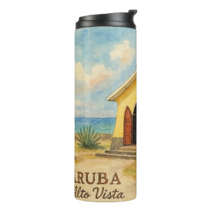 Alto Vista Aruba aquarel Thermosbeker