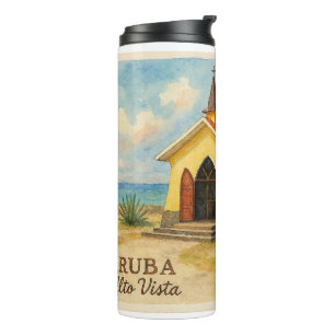 Alto Vista Aruba aquarel Thermosbeker