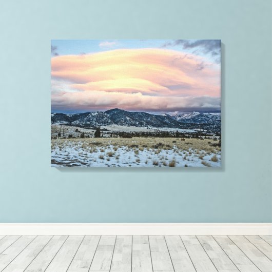 Altocumus Standing Lenticular Clouds Canvas Afdruk (Insitu (Houten vloer))