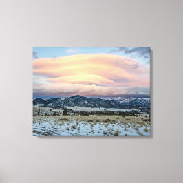 Altocumus Standing Lenticular Clouds Canvas Afdruk