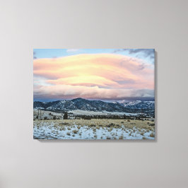 Altocumus Standing Lenticular Clouds Canvas Afdruk