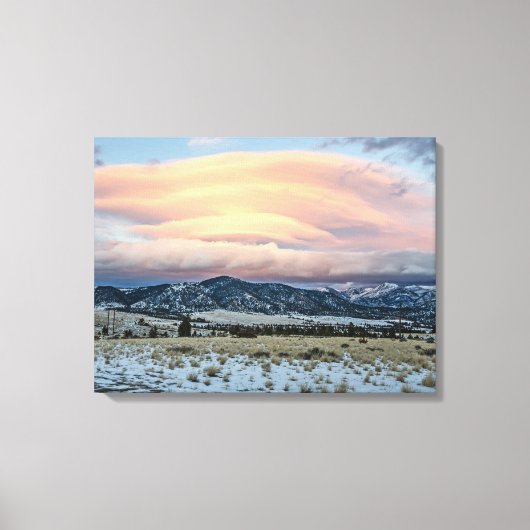 Altocumus Standing Lenticular Clouds Canvas Afdruk (Voorkant)