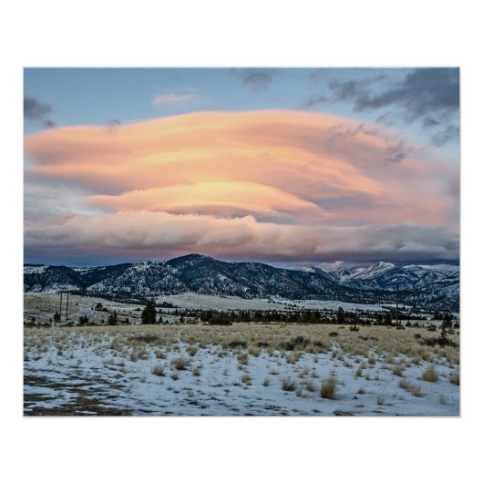 Altocumus Standing Lenticular Clouds Perfect Poster (Voorkant)