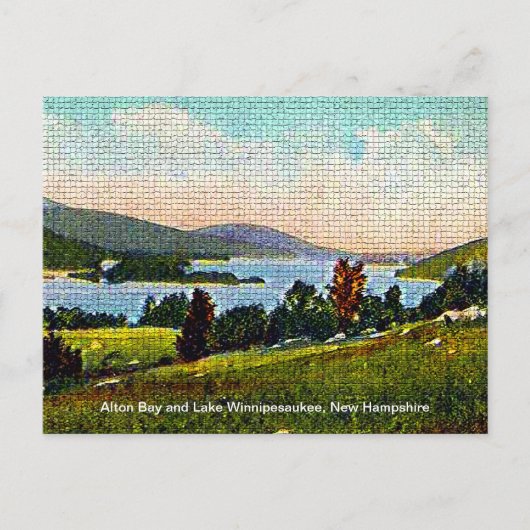 Alton Bay en Lake Winnipesaukee, New Hampshire Briefkaart (Voorkant)