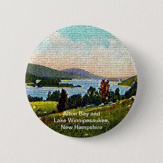 Alton Bay en Lake Winnipesaukee, New Hampshire Ronde Button 5,7 Cm (Voorkant)