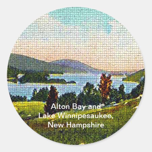 Alton Bay en Lake Winnipesaukee, New Hampshire Ronde Sticker (Voorkant)