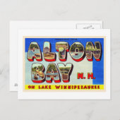 Alton Bay New Hampshire NH Large Letter Briefkaart (Voorkant / Achterkant)