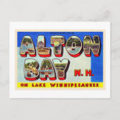 Alton Bay New Hampshire NH Large Letter Briefkaart (Voorkant)