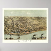 Alton, IL Panorama Map - 1867 Poster (Voorkant)