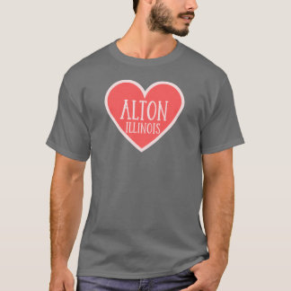 Alton Illinois Schattige Hart te groot T-shirt