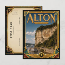 Alton Illinois Vintage Art Deco Gouden Tijdperk