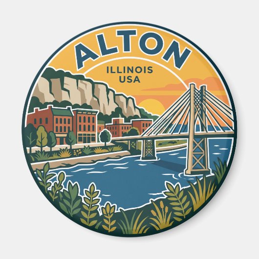 Alton Illinois VS Magneet (Voorkant)