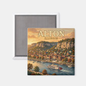 Alton, Illinois VS Magneet (Voorkant / Achterkant)