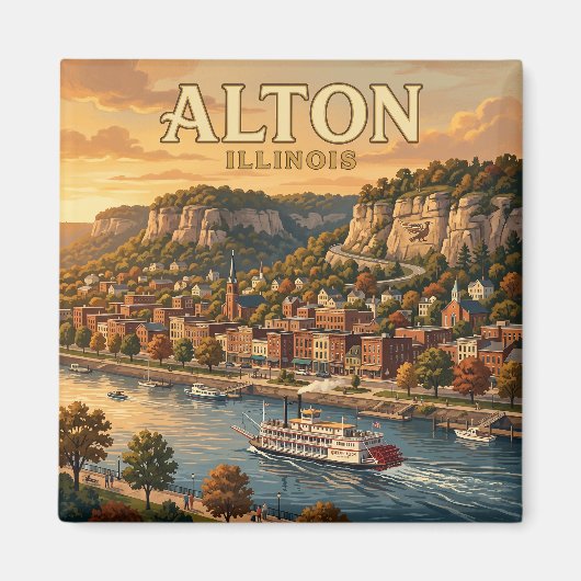 Alton, Illinois VS Magneet (Voorkant)