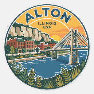 Alton Illinois VS Ronde Sticker