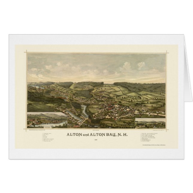 Alton, NH Panoramic Map - 1888 (Voorkant Horizontaal)