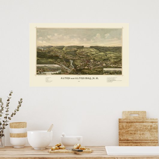 Alton, NH Panoramic Map - 1888 Poster (Keuken)