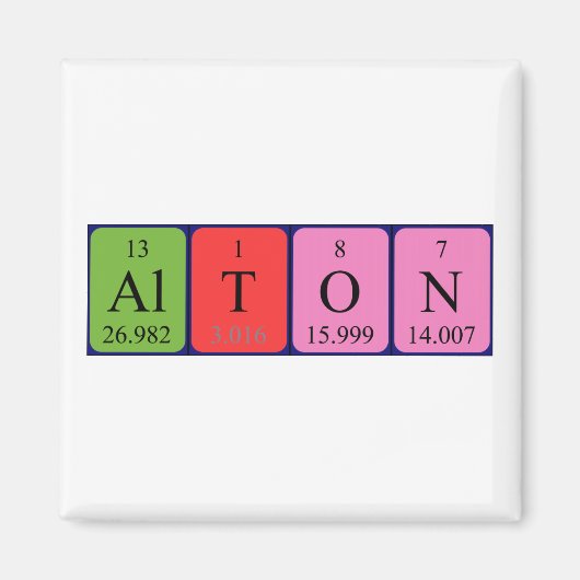 Alton periodieke lijstnaam magnet (Voorkant)