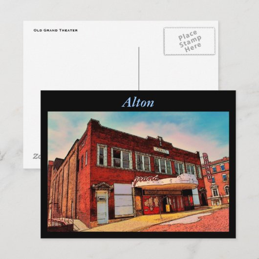 Alton Theater Briefkaart (Voorkant / Achterkant)