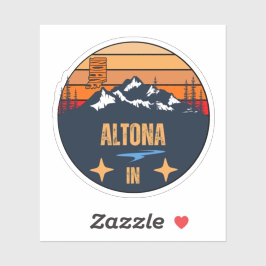 Altona, Indiana Sticker (Vel)