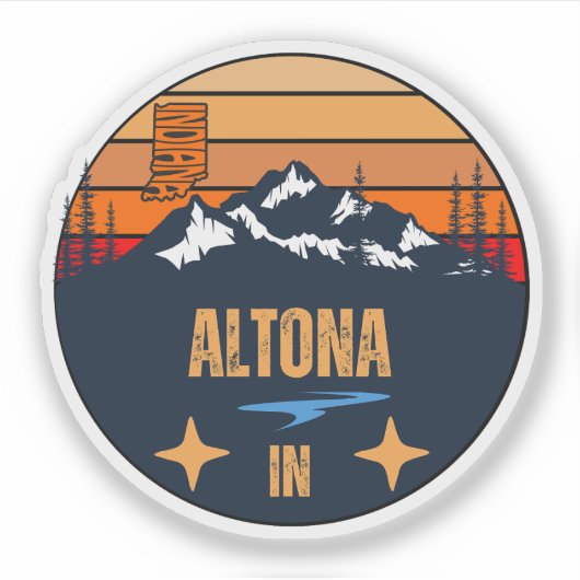 Altona, Indiana Sticker (Voorkant)