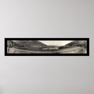 Altoona PA Hoefijzer Curve RR Foto 1934 Poster