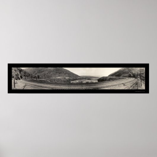 Altoona PA Hoefijzer Curve RR Foto 1934 Poster (Voorkant)