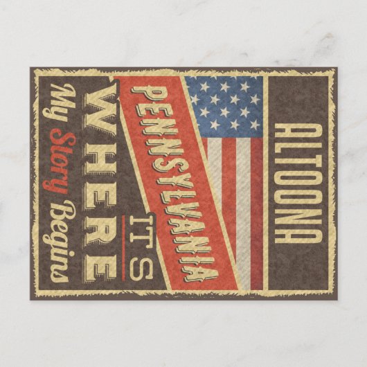 Altoona Pennsylvania Briefkaart (Voorkant)