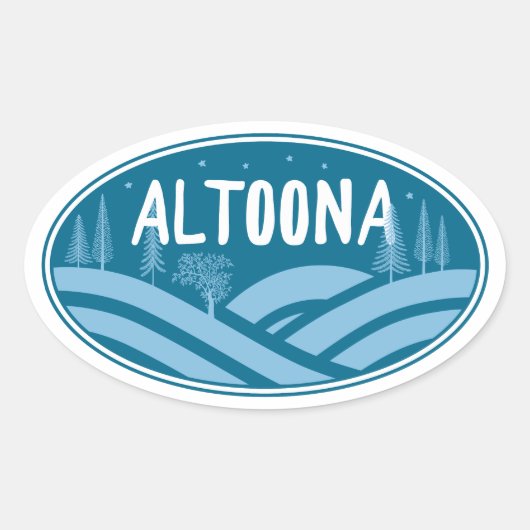Altoona Pennsylvania buitenshuis Ovale Sticker (Voorkant)