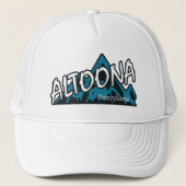 Altoona Pennsylvania Mountains Trucker Pet (Voorkant)